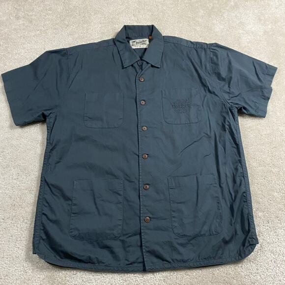 Howler Bros Shirt Mens L Guayabera Short Sleeve Button Down 4 Pockets Outdoor - Picture 1 of 9